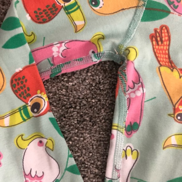 Hanna Andersson HannaJams Girl Print Lj Long John in Tropical Birds Mint Size 8 - Picture 5 of 16